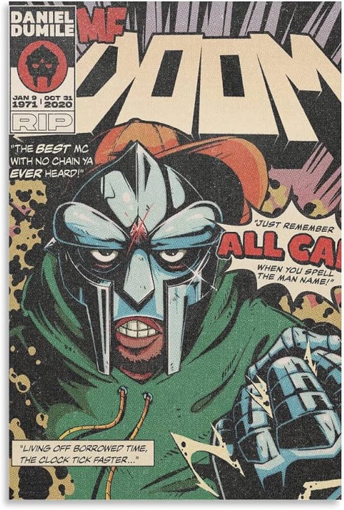 Amazon.co.jp: MF Doom レトロポスター&プリント キャンバスウォール