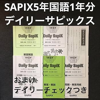 Amazon.co.jp: サピックス 5年 国語 1年分 季節講習 デイリーチェック