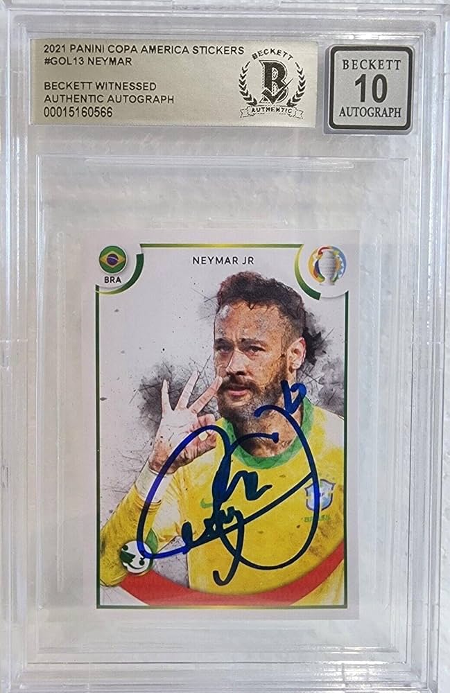 Amazon.com: 2021 Brazil Neymar Jr Signed Panini Copa America