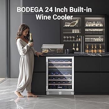 BODEGACOOLER Wine Cellar with Glass Door,24 Inch Dual Zone Wine