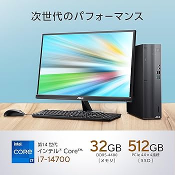 Amazon.co.jp: ASUS デスクトップパソコン S500SER 第14世代 Core i7