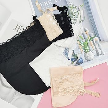 6 Pcs Lady Lace Clip-on Mock Camisole Bra Insert Overlay Modesty