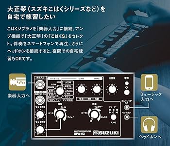 Amazon | SUZUKI スズキ 多目的アンプ SPA-03 | キーボードアンプ