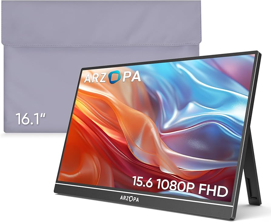 Amazon.com: ARZOPA Portable Monitor & Sleeve, 15.6'' 1080P FHD