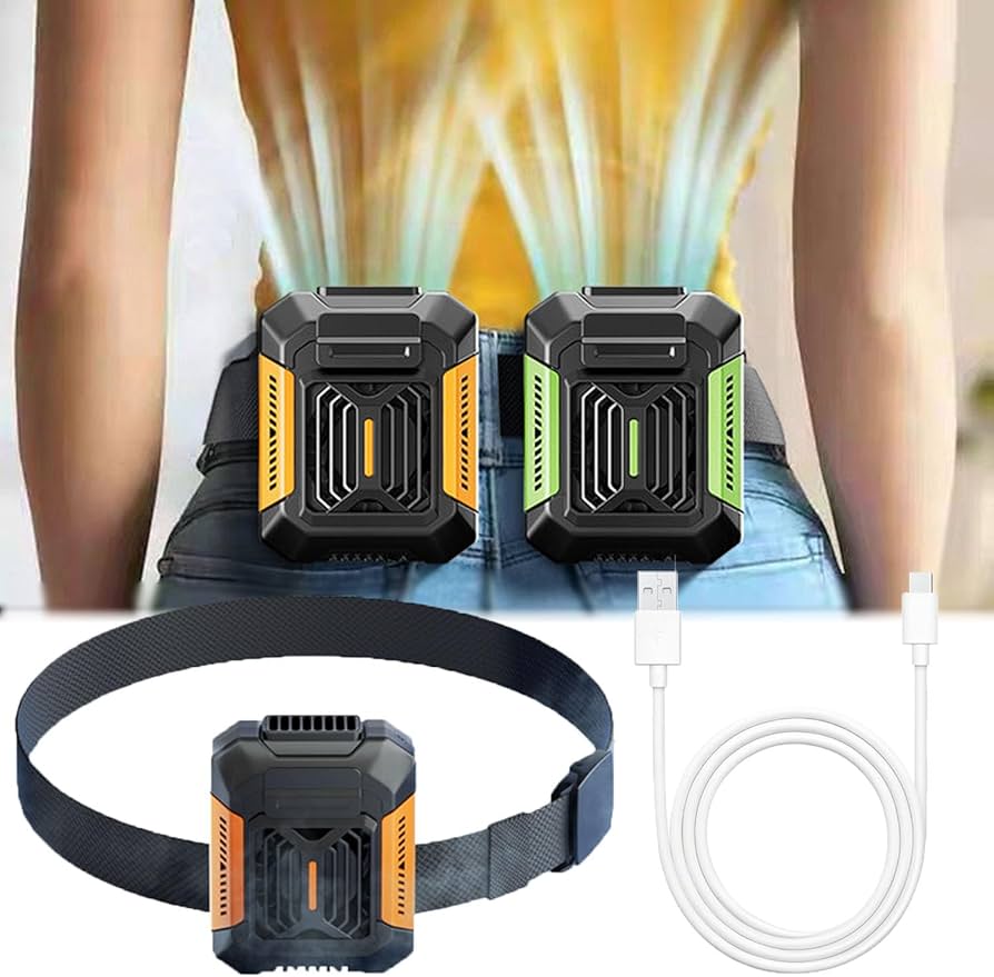 Amazon | 腰掛けファン携帯扇風機 腰掛け扇風機 首掛け 手持ち 卓上 3