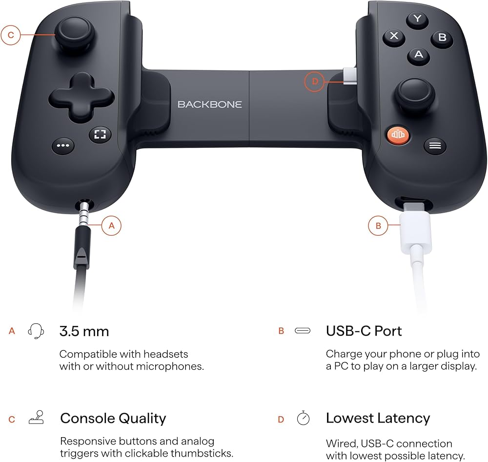 Amazon.com: BACKBONE One Mobile Gaming Controller, USB-C Phone