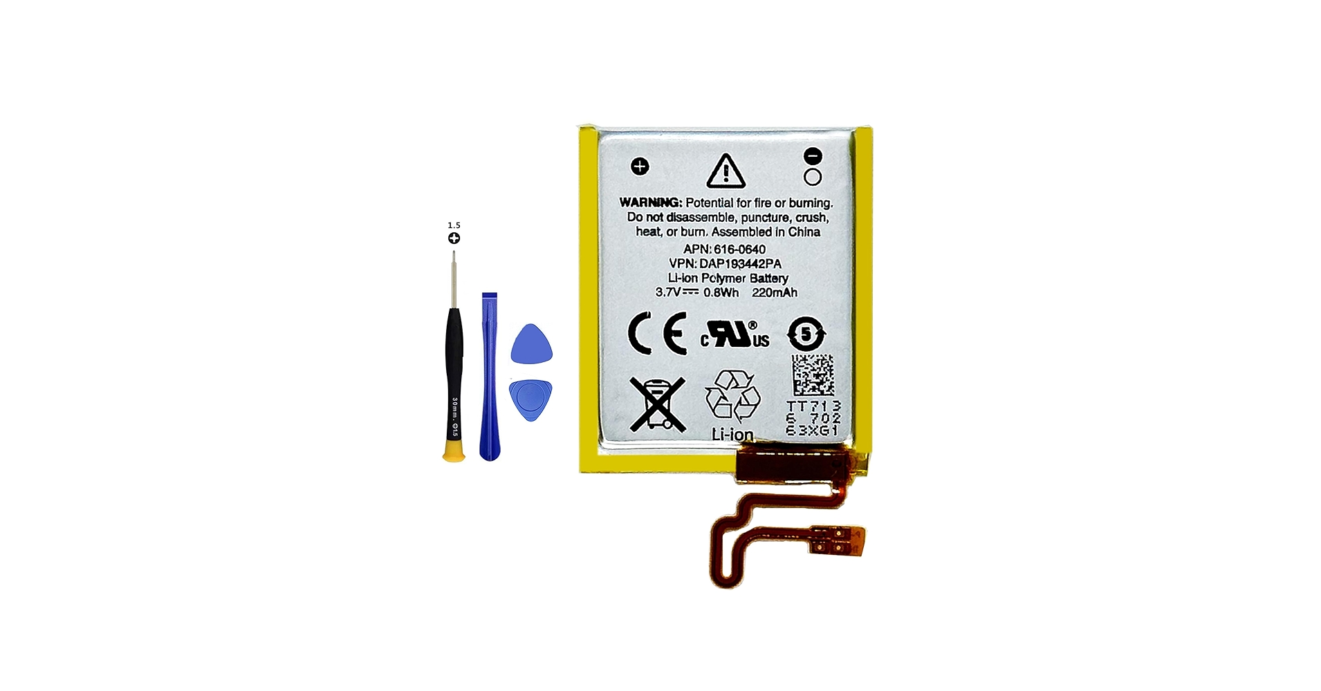 Amazon.com: Vvuilsty 616-0639 616-0640 Battery for iPod Nano 7th