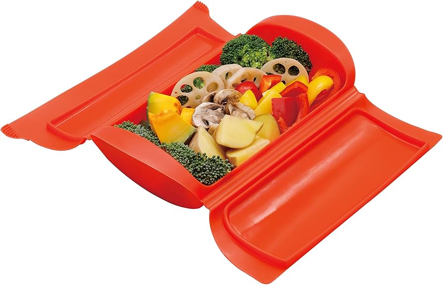 Amazon｜ルクエ (Lekue) スチームケース トマト 電子レンジ調理 蒸し器