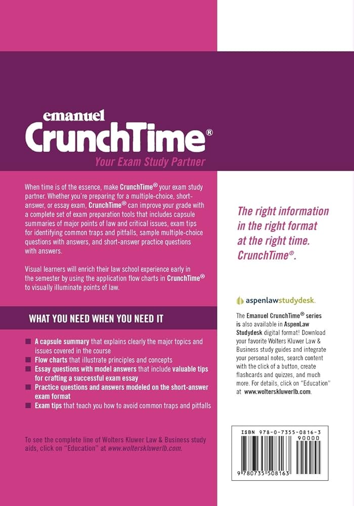 Amazon | Criminal Procedure (CrunchTime) | Emanuel, Steven L