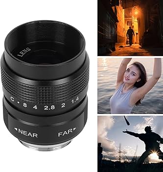 Amazon.com : 25mm F1.4 CCTV Lens, C Mount Camera Lens with 19.6