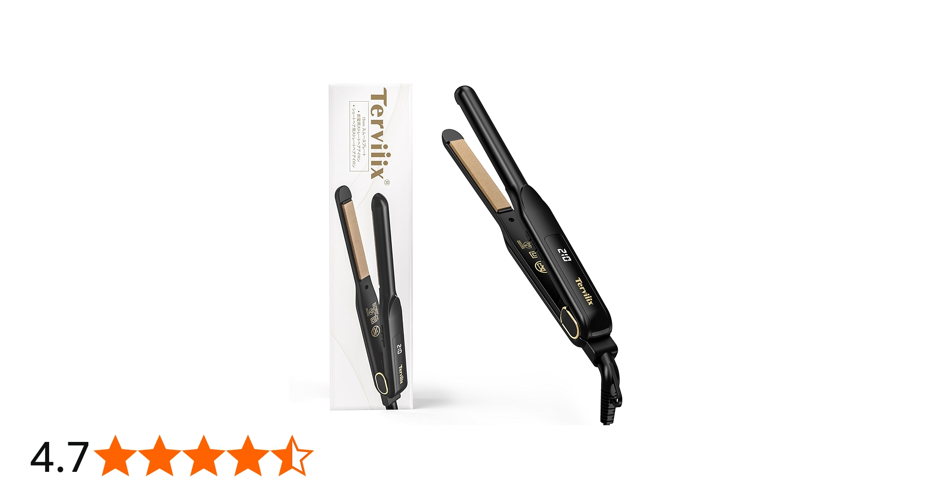 Amazon | Terviiix ストレートアイロン 15mm シルキーヘアケアプレート