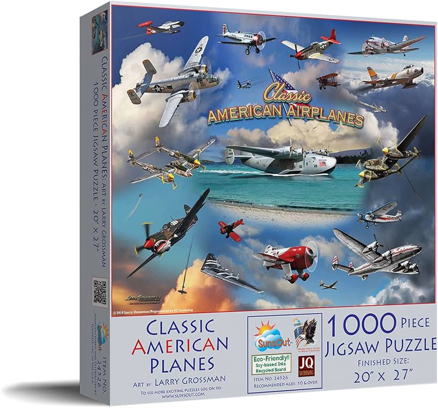 Amazon.com: SUNSOUT INC - Classic American Planes - 1000 pc Jigsaw