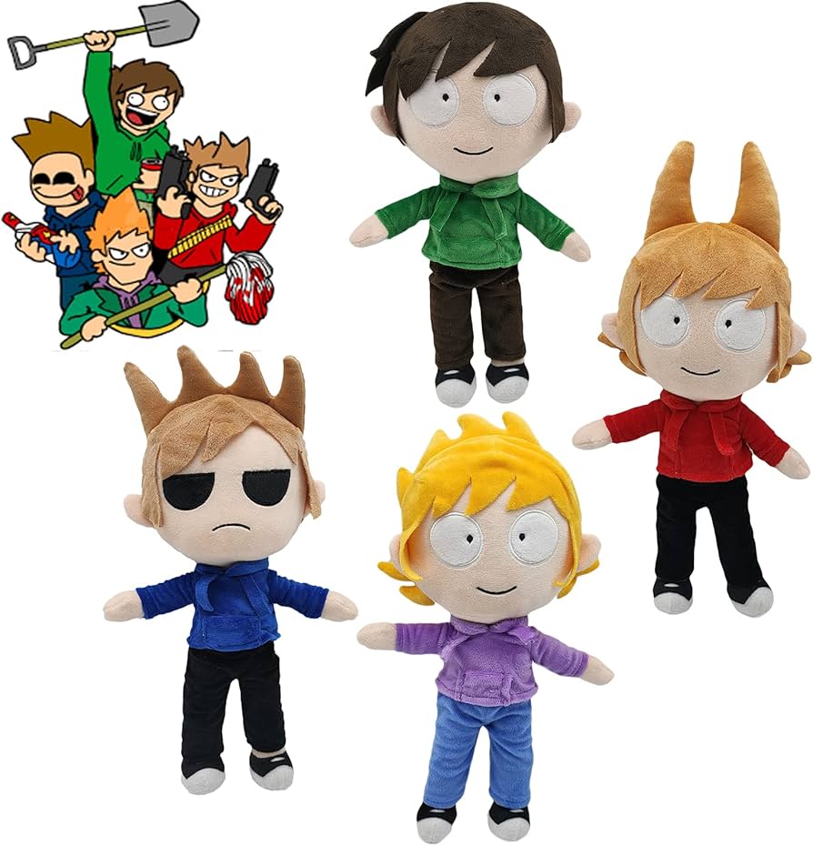 Amazon.co.jp: 2/4個Eddsworldぬいぐるみセット、13.7インチトム