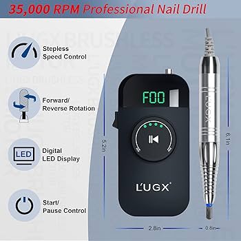 Amazon.com: L'UGX Nail Drill 35000RPM Professional Brushless