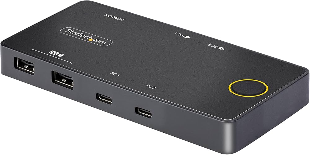 Amazon | StarTech.com KVMスイッチ／2ポート／USB-C接続／シングル