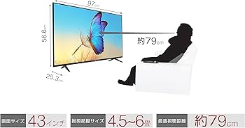 Amazon | TCL 43V型 4K液晶テレビ Amazon Prime Video対応 スマート