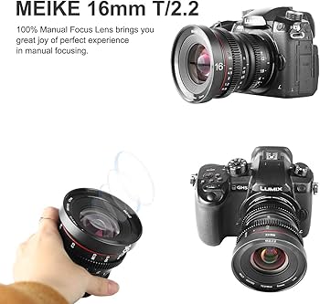 Amazon | Meike 16mm t2.2 大口径マニュアルフォーカスプライムミニ