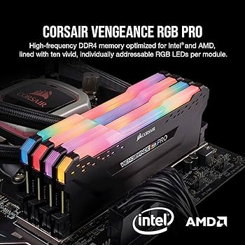 CORSAIR Vengeance RGB PRO DDR4 RAM 32GB (2x16GB) 3200MHz CL16-20