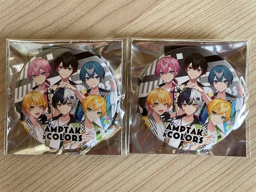 ぷりっつ 缶バッジ 法被 セット 24個 AMPTAK×COLORS News