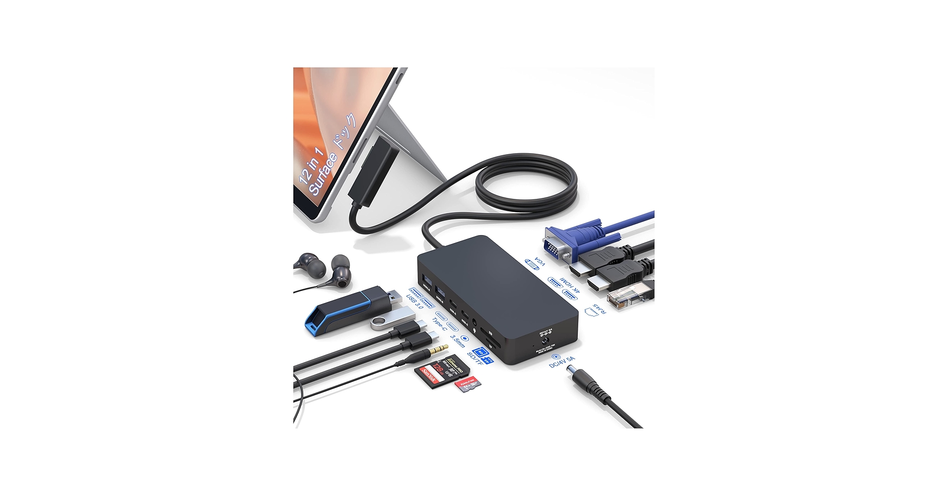 Amazon.co.jp: Surface ドッキングステーション12-in-1トリプル