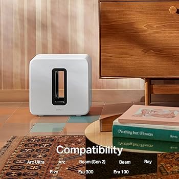 Amazon.com: Sonos Sub 4 - Wireless Subwoofer - White : Electronics