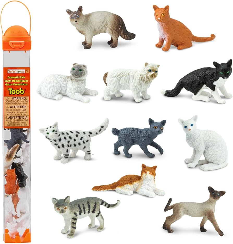Amazon.com: Safari Ltd. Domestic Cats TOOB - 11 Mini Figurines