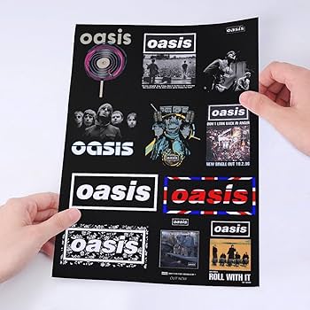 Amazon.co.jp: 防水ステッカーセット 2/4/6枚 OASIS オアシス バンド