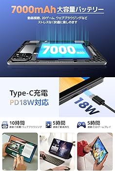 Amazon.co.jp: タブレット 10インチ 【Android 16 AI最適化OS フイルム