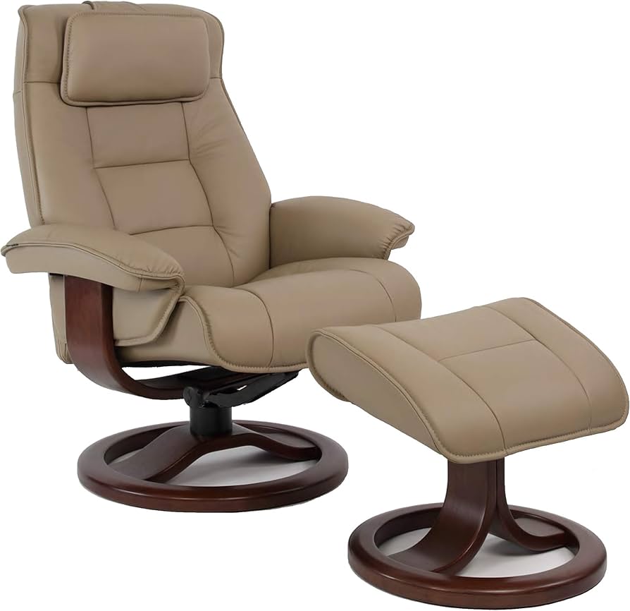 Amazon.com: Fjords Mustang Small Leather Recliner Chair and