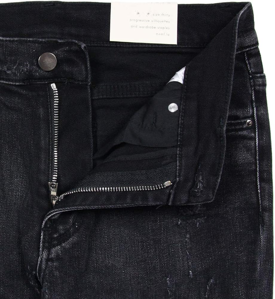 Amazon | [ミニマル] デニム スキニーパンツ メンズ 28inch ブラック