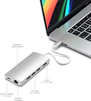 Amazon.com: Satechi 8 in 1 USB C Hub Multiport Adapter V2, 4K HDMI