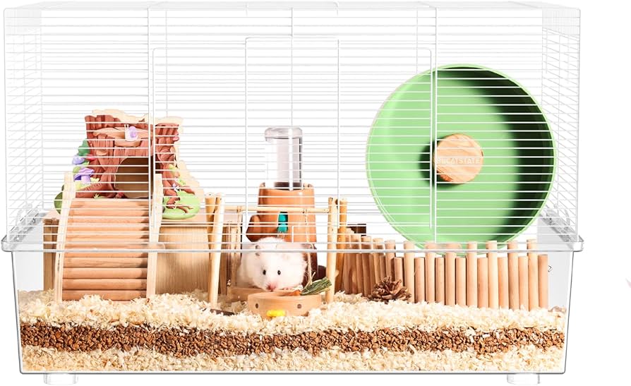 Amazon | BUCATSTATE ハムスター ケージ 620 クリアケージ 大型サイズ