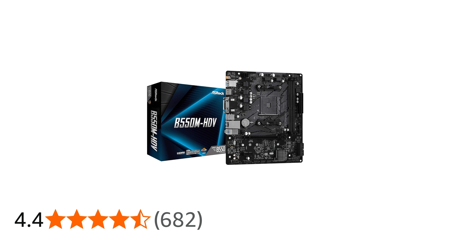 ASRock B550M-HDV Supports 3rd Gen AMD AM4 Ryzen™ / Future AMD