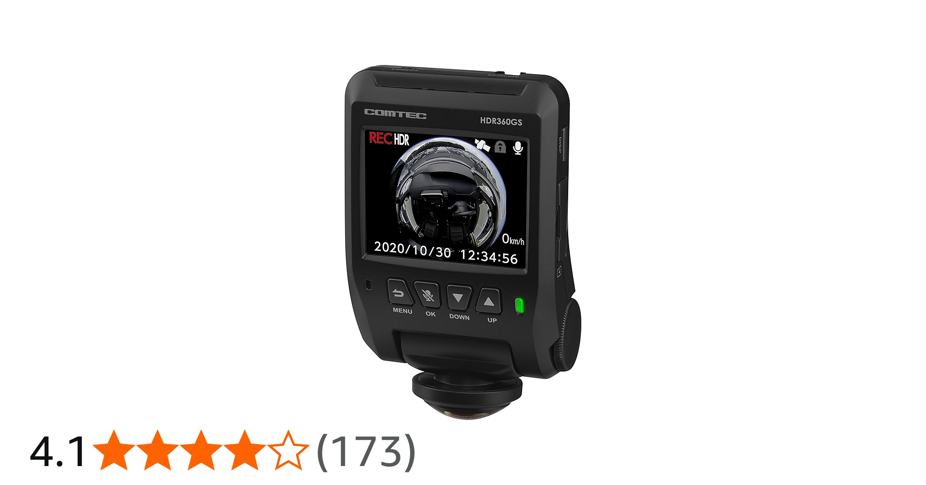 Amazon | コムテック 車用 ドライブレコーダー 360度全方位カメラ搭載