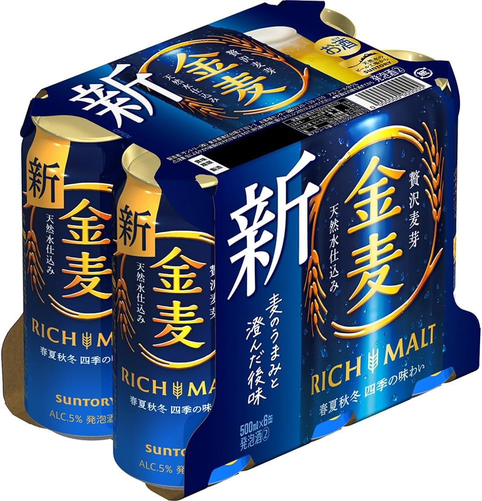 Amazon.co.jp: サントリー 金麦 500ml 6本 : 食品・飲料・お酒