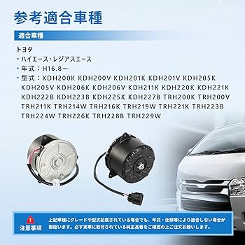 Amazon.co.jp: 電動ファンモーター 200系 ハイエース レジアスエース用
