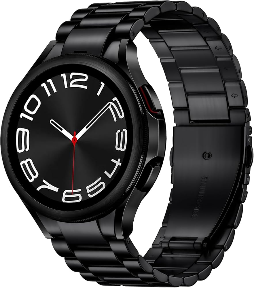 Amazon.com: Wepro Black Metal Band No Gap for Samsung Watch Bands