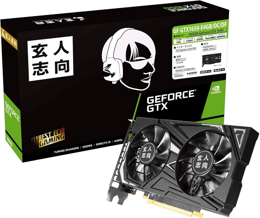 Amazon | 玄人志向 NVIDIA GeForce GTX 1650 搭載 グラフィックボード