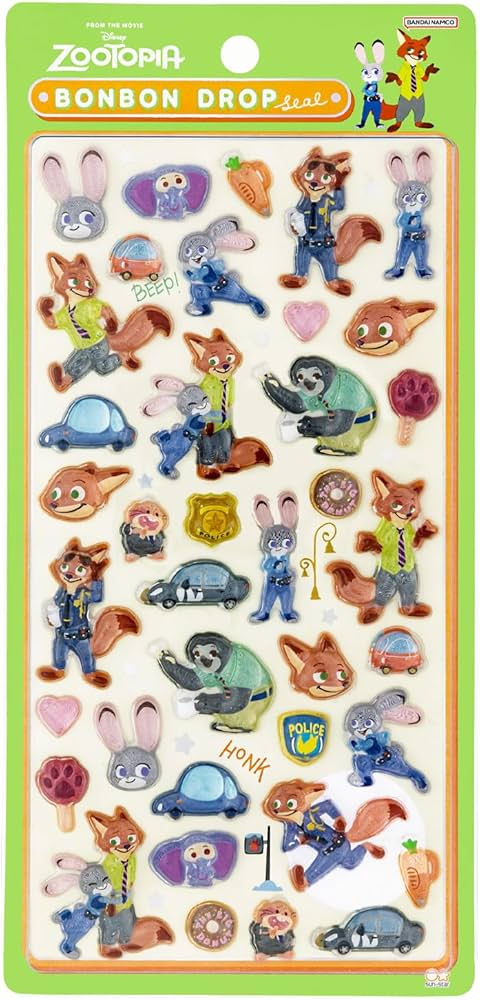 Amazon | サンスター文具 ディズニー シール ボンボンドロップシール