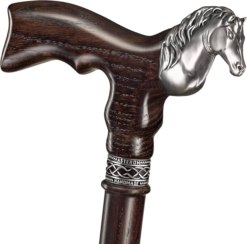 Amazon.co.jp: ユニークな馬の杖 男女兼用 ハンドメイド 木製杖
