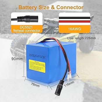 Amazon.com: KBT 24V 8Ah Rechargeable Lithium Battery with Charger
