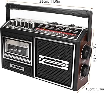 Amazon.co.jp: レトロなラジカセのカセット プレーヤー、クラシック 80