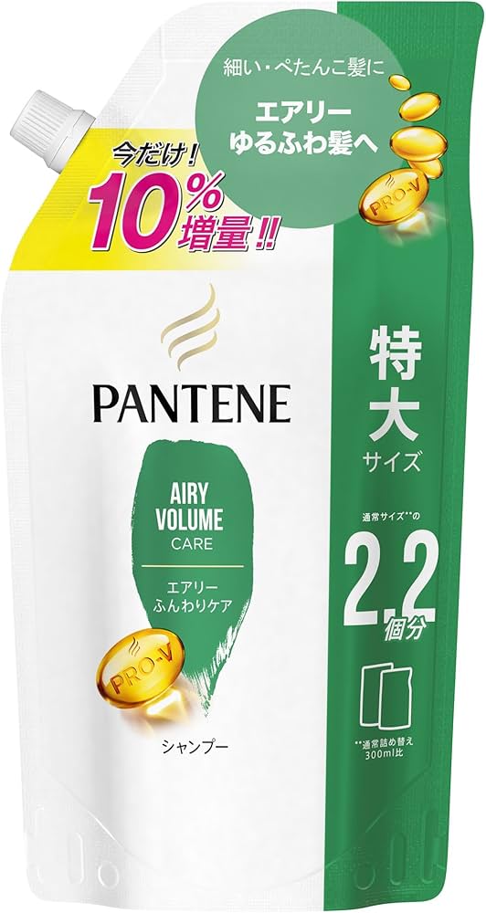 Amazon | パンテーン シャンプー 660mL 10%増量詰め替え特大 エアリー