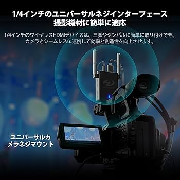 Amazon | ワイヤレスHDMI無線送受信機4K 30HZ-デュアル冷却シス、1/4