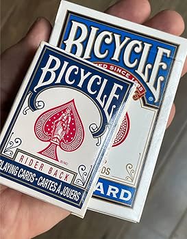 Amazon.co.jp: バイスクル RIDER BACK ミニ トランプ 2組セット 赤 1組