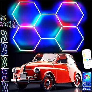 Amazon.co.jp: ledガレージライト 六角形 ハニカムライトRGB六角形