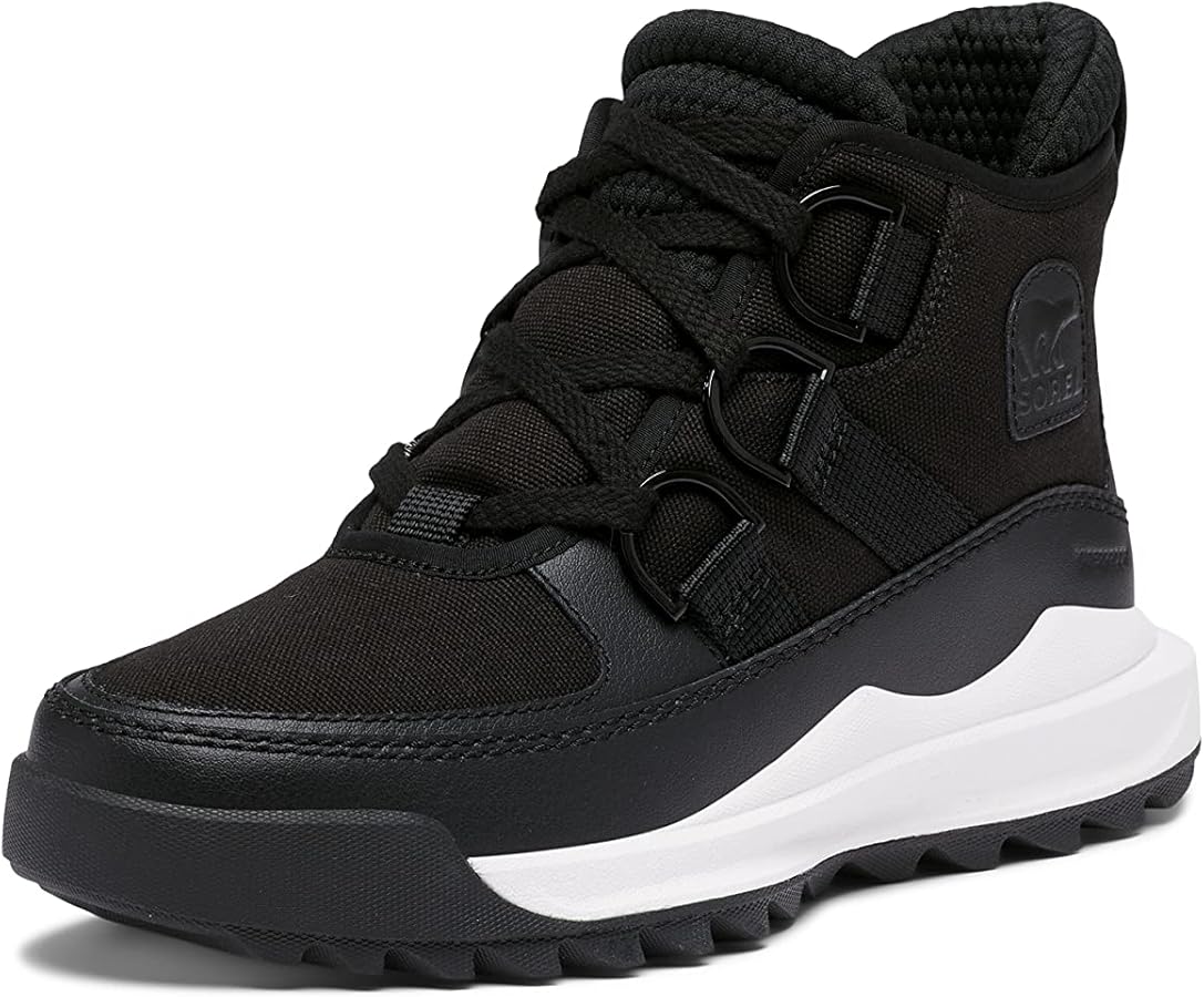 SOREL Women's ONA RMX Chukka Waterproof Boots - Black, Sea Salt