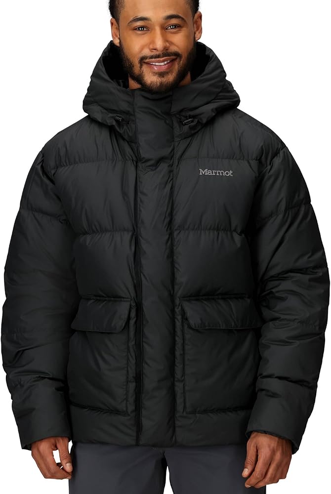 MARMOT Men's Stockholm 700 Fill Down Puffer with Hood, Black