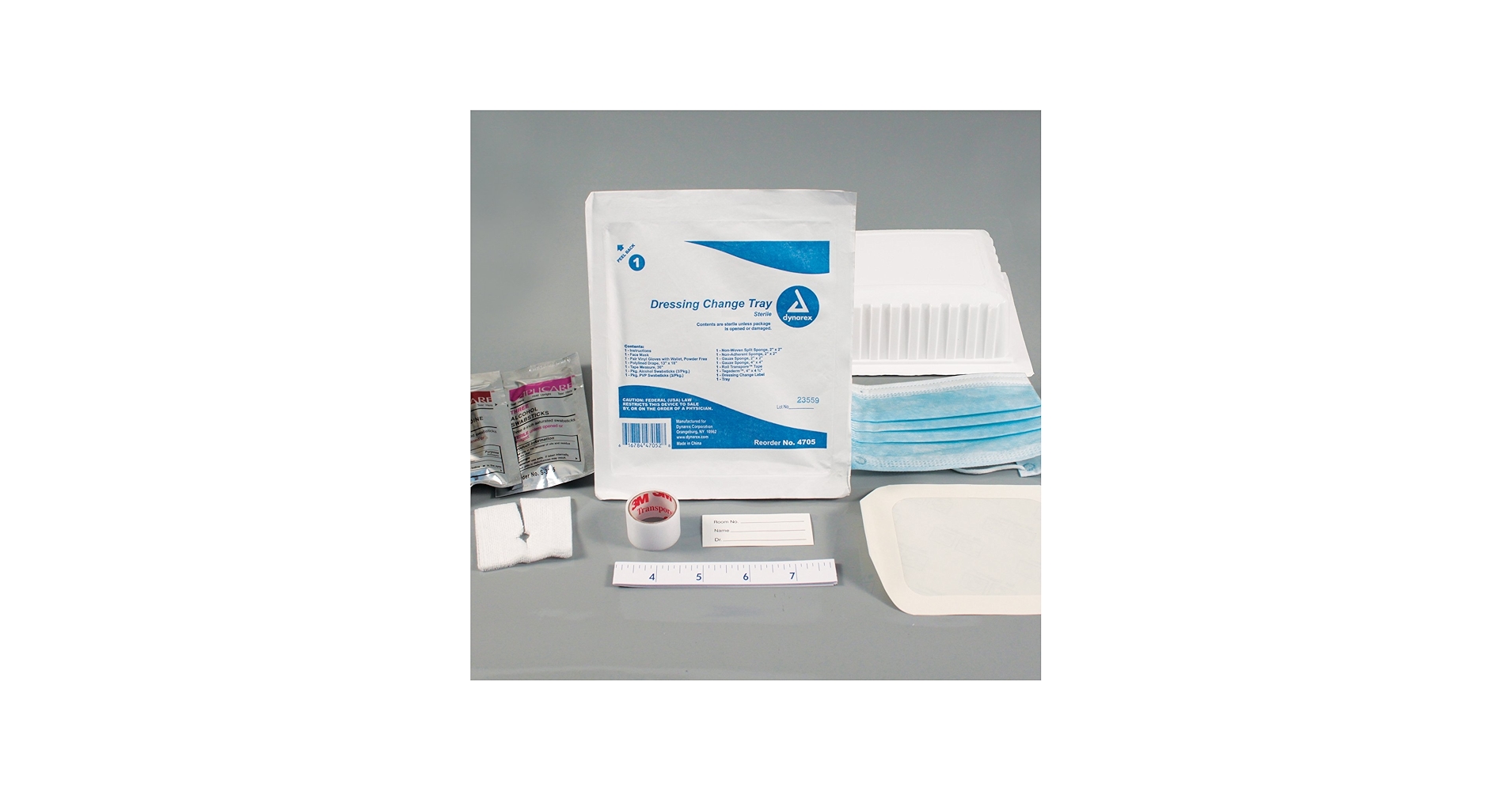 Amazon.com: Dynarex Sterile Dressing Change Kit Tray - Aseptic