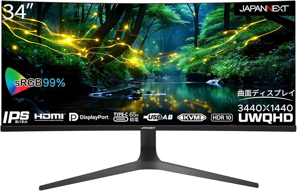 Amazon.co.jp: JAPANNEXT 34インチ モニター UWQHD 3440 x 1440 IPS